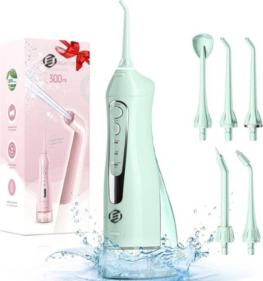 Equivera Waterflosser Monddouche Waterflosser Draadloos Flosapparaat Verwijderd Tandplak Eenvoudig