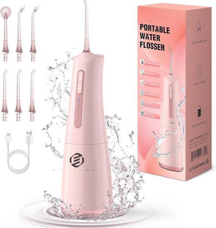 Equivera Waterflosser Monddouche Waterflosser Draadloos Flosapparaat Verwijderd Tandplak Eenvoudig