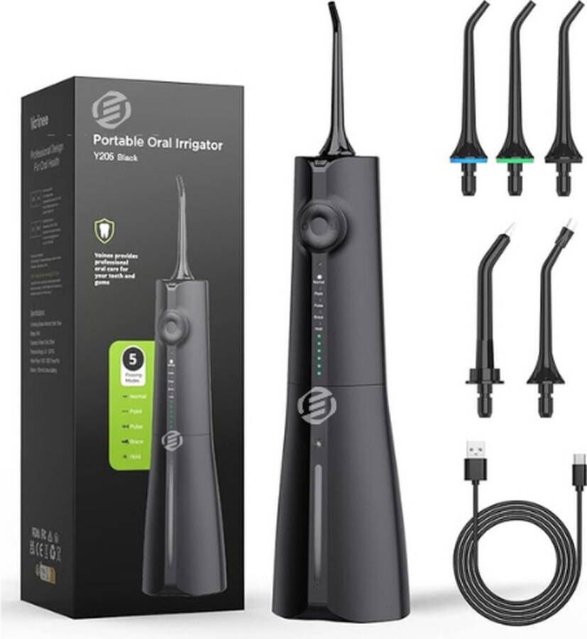 Equivera Waterflosser Monddouche Waterflosser Draadloos Flosapparaat Verwijderd Tandplak Eenvoudig