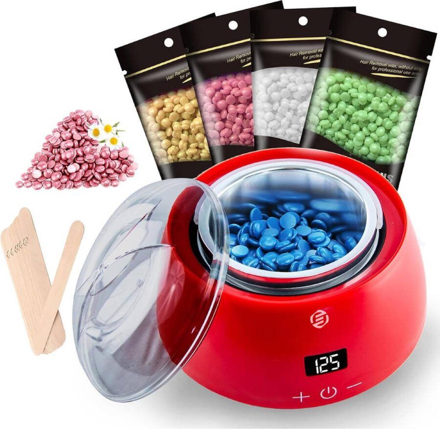 Equivera Wax Apparaat Ontharingsapparaat Geschikt voor Ontharen van het hele Lichaam Wax Set Wax Bonen Waxen