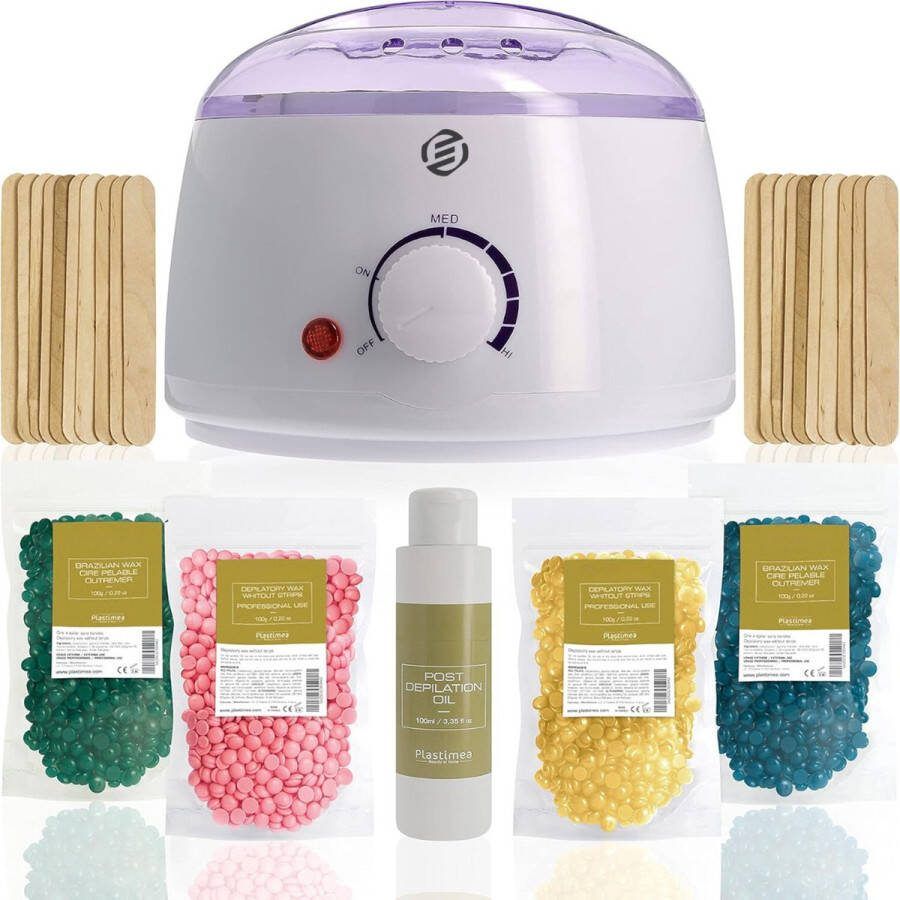 Equivera Wax Apparaat Ontharingsapparaat Geschikt voor Ontharen van het hele Lichaam Wax Set Wax Bonen Waxen