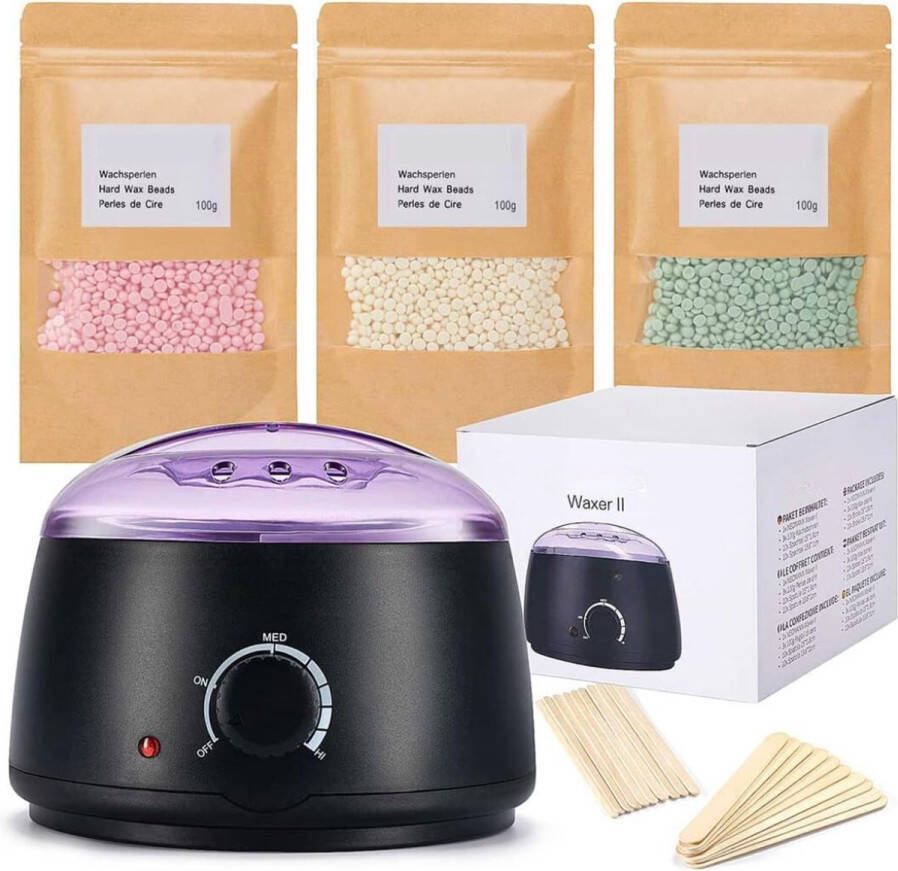 Equivera Wax Apparaat Ontharingsapparaat Geschikt voor Ontharen van het hele Lichaam Wax Set Wax Bonen Waxen