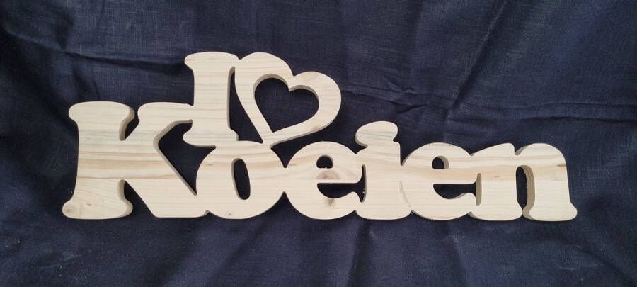 Era Wood I Love .. letterbord 18mm vurenhout woonaccessoires decoratie duurzaam geproduceerd