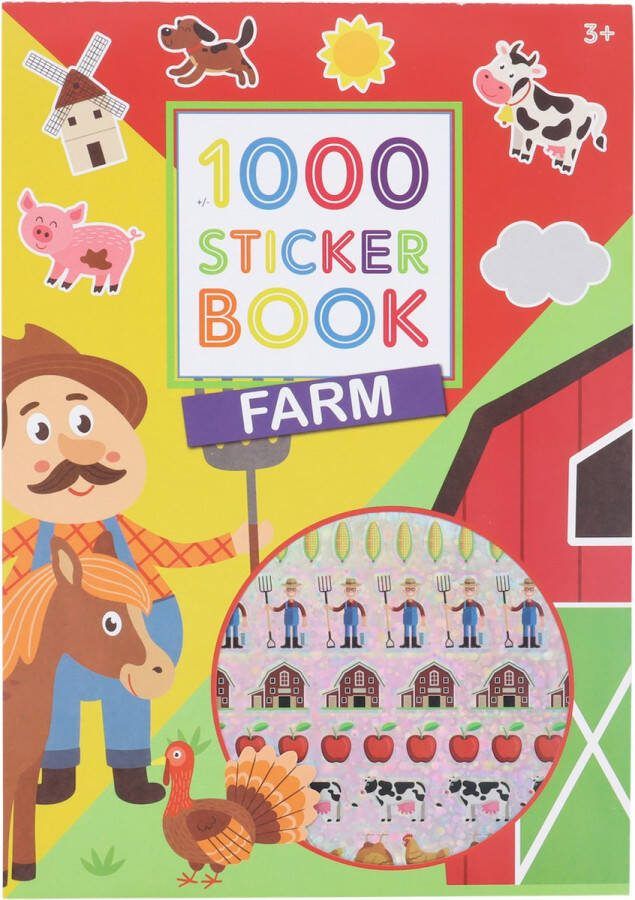 Erasmus Group Benelux Stickerboek 1000 Stickers 10 Stickervellen Farm 29.7 x 21 cm