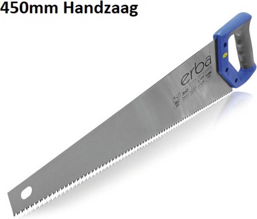 Erba Handzaag Houtzaag 450mm Mn65 Manganstahl Manganese Steel 7T inch Soft Grip