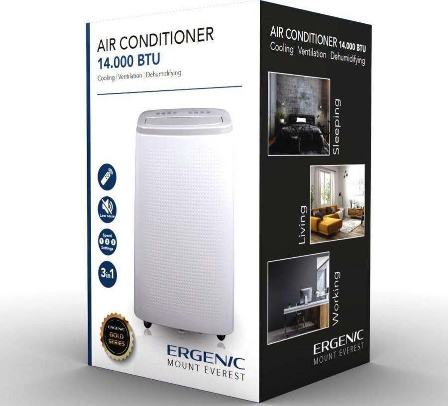 Ergenic Airco Mount Everest 14.000BTU Koelen Ontvochtigen Airconditioner Wit