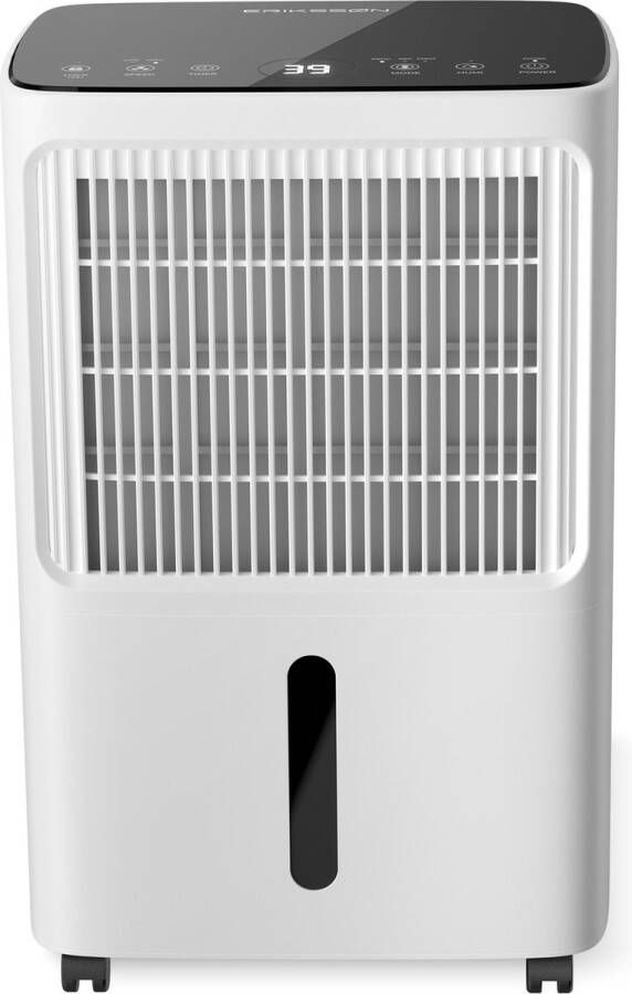 Erikssøn Luchtontvochtiger Dry Pro Plus Ontvochtigt Tot 16 Liter Per Dag Was-droog Functie Geschikt Voor Slaapkamer Badkamer Woonkamer En Kelder Dehumidifier Wit