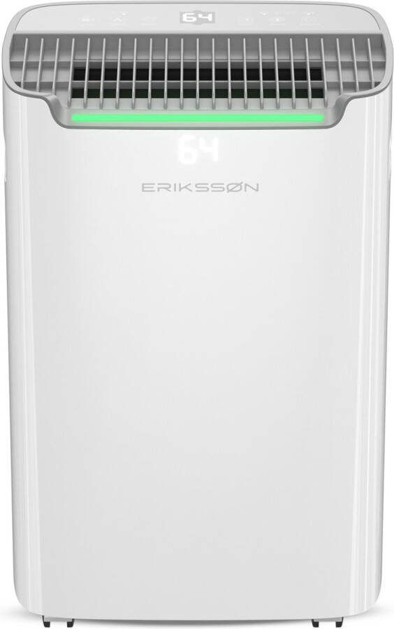 Erikssøn Luchtontvochtiger Dry Pro Plus Ontvochtigt Tot 20 Liter Per Dag Was-droog Functie Geschikt Voor Slaapkamer Badkamer Woonkamer En Kelder Dehumidifier Wit