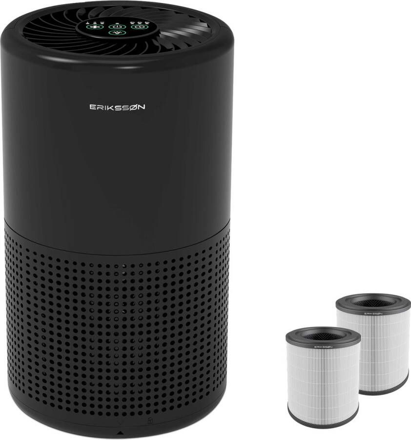 Erikssøn Luchtreiniger Prime Met Hepa Filter 2x 70 m3 u Helpt Tegen Stof En Hooikoorts En Allergie Air Purifier Zwart