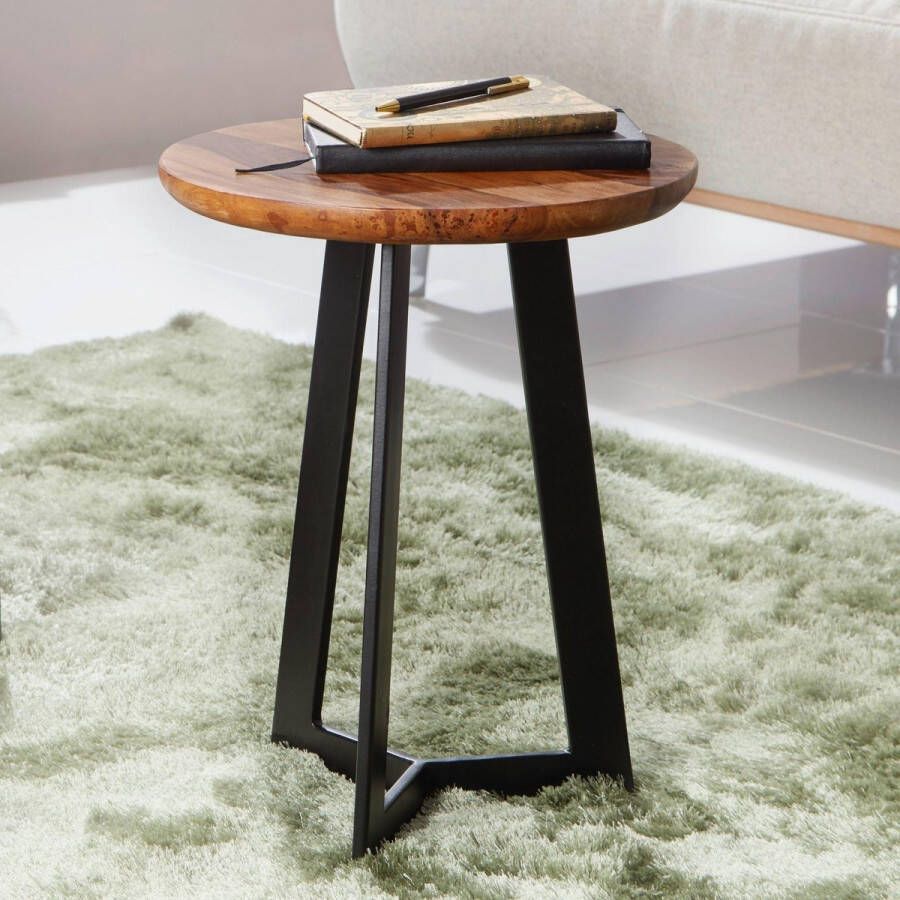 Sky Style Massief houten tafel -Tio -lage tafel Bijzettafel Industrieel