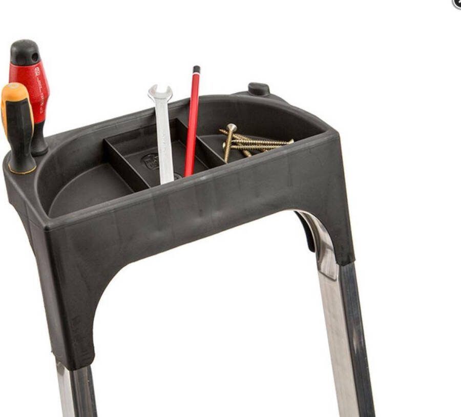 Escalo ALU Trapladder 7 treden met gereedschapshouder