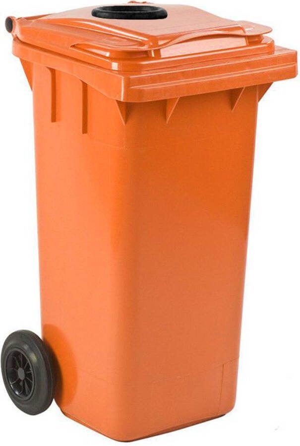 Ese Afvalcontainer 120 liter oranje met glasrozet PMD container Statiegeld container