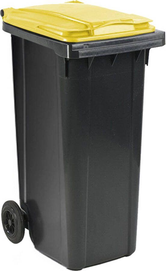 Ese Afvalcontainer 180 liter grijs met geel deksel