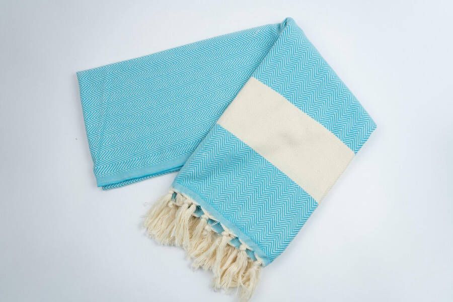 Esenes Ocean Hamamdoek by Turkoois (180x100cm) compacte strandhanddoek reishanddoek XL