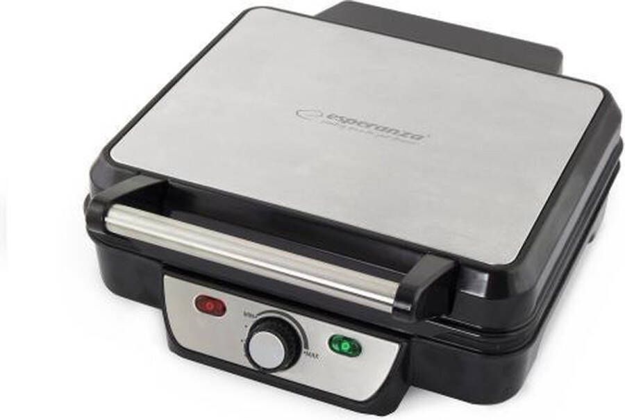 Esperanza ''Provolone'' 2 in 1 Elektrische contactgrill Platte grill Anti aanbaklaag 2000W RVS