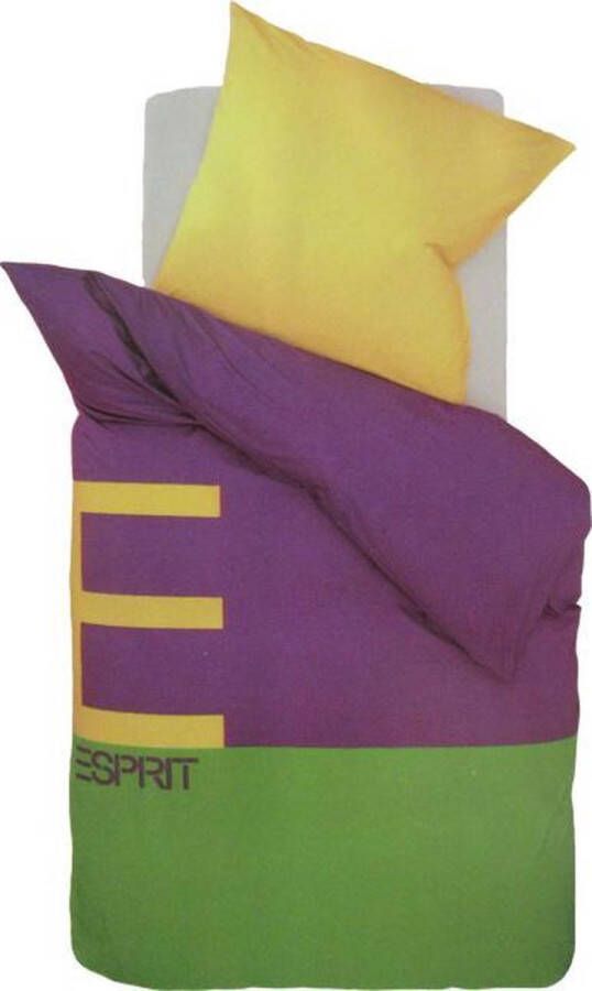 Esprit Logo Dekbedovertrek Eenpersoons 140x200 220 cm Paars