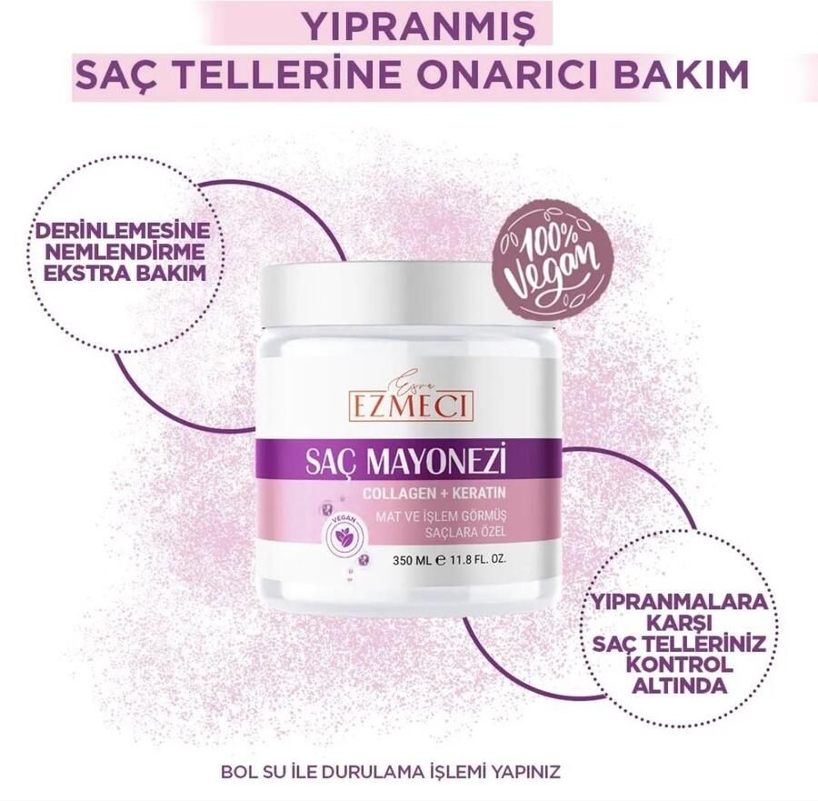Esra Ezmeci Sac mayonezi haarmasker