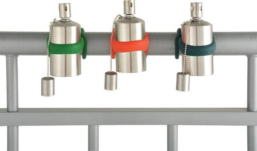 Esschert Design Balkon olielamp rvs 3 stuks