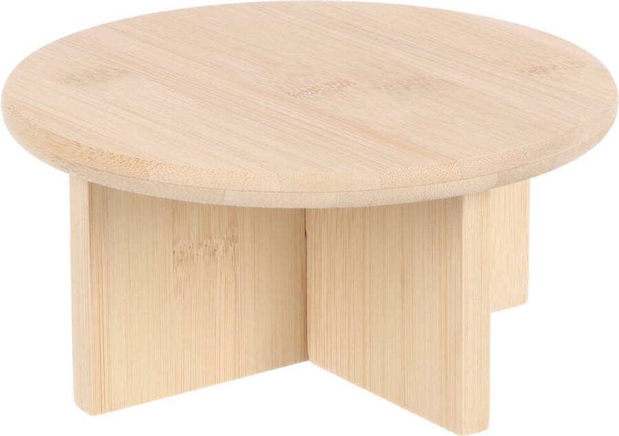 Esschert Design plantentafeltje van bamboe afmeting: D18 cm x H8.5 cm