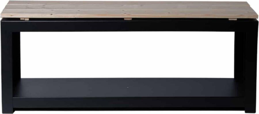Esschert Design Bank met houtopslag (50 houtblokken) Handige houtopslag en zitje in één Leuk om te zien & handig om te hebben