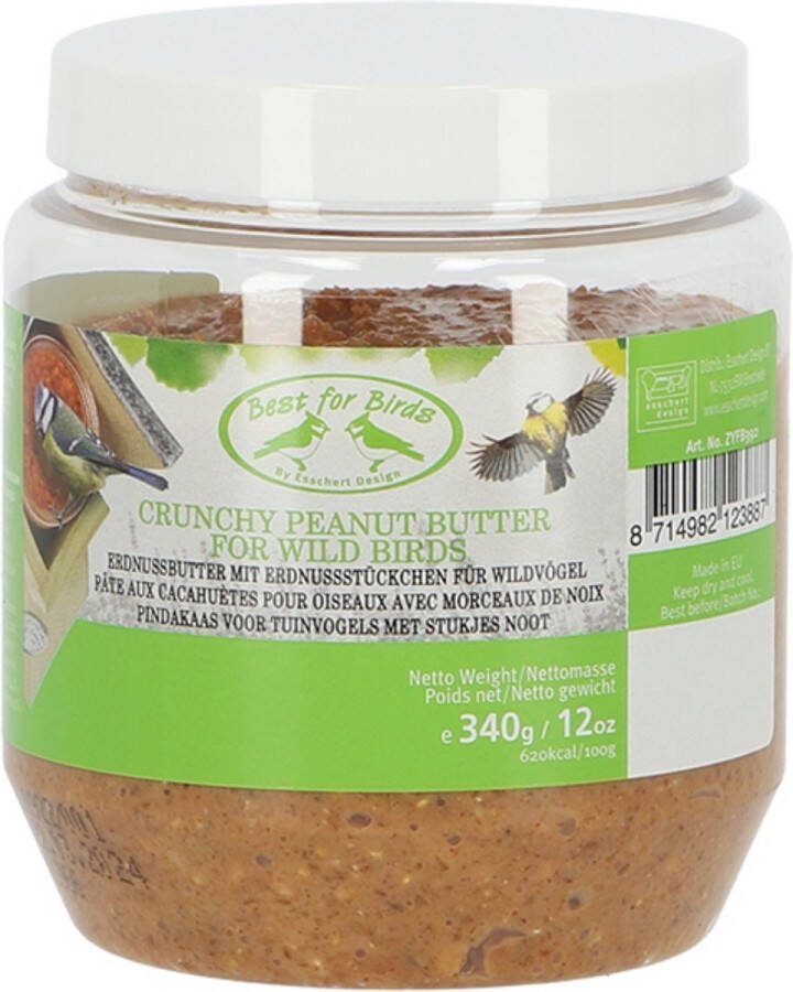 Esschert Design Best For Birds Vogelvoer Pindakaas Pot 340 G