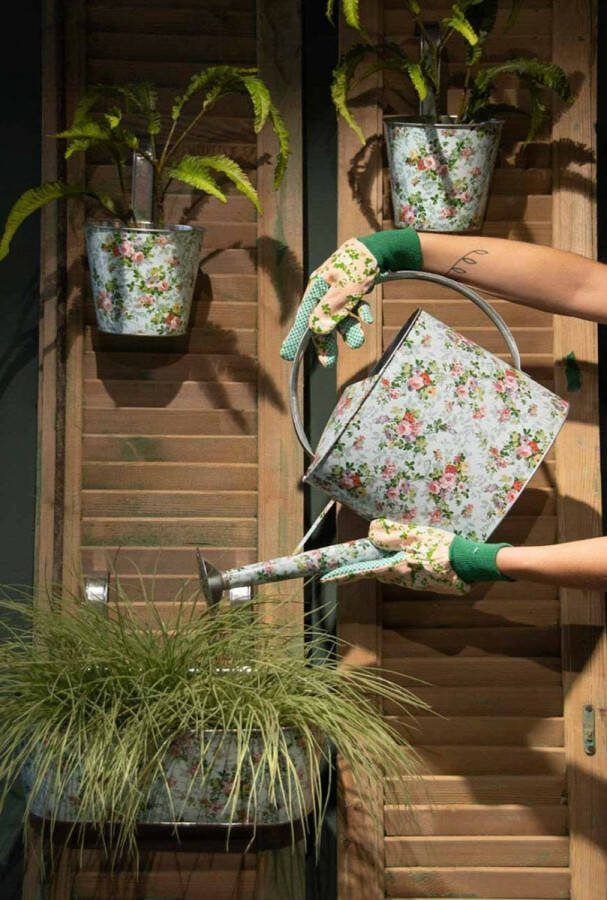 Esschert Design Bloempot Roos Met Haak 15 9 X 14 2 Cm Staal Lichtblauw