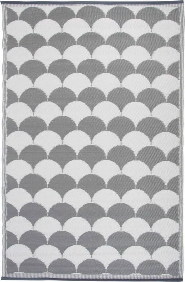 Esschert Design Buitentapijt Graphics 180x121 cm grijs en wit OC24