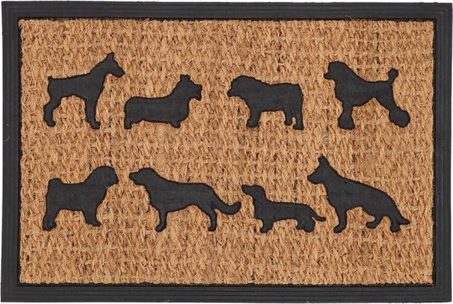 Esschert Design Deurmat honden Rubber en kokosnoot 60x40cm