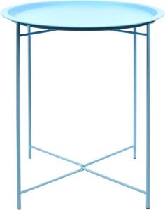 Esschert Design Esschert Bijzettafel van staal in het blauw
