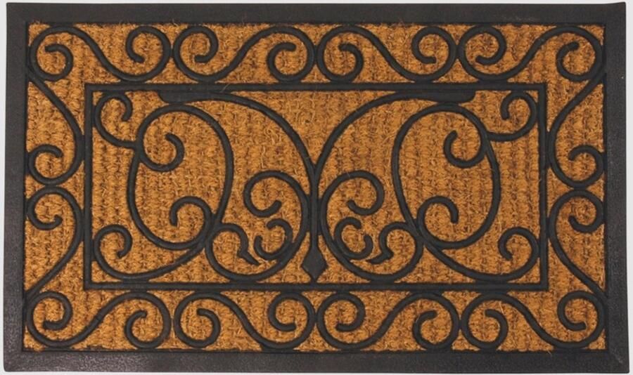 Esschert Design Deurmat Rubber Kokos Victoriaanse Stijl Maat L