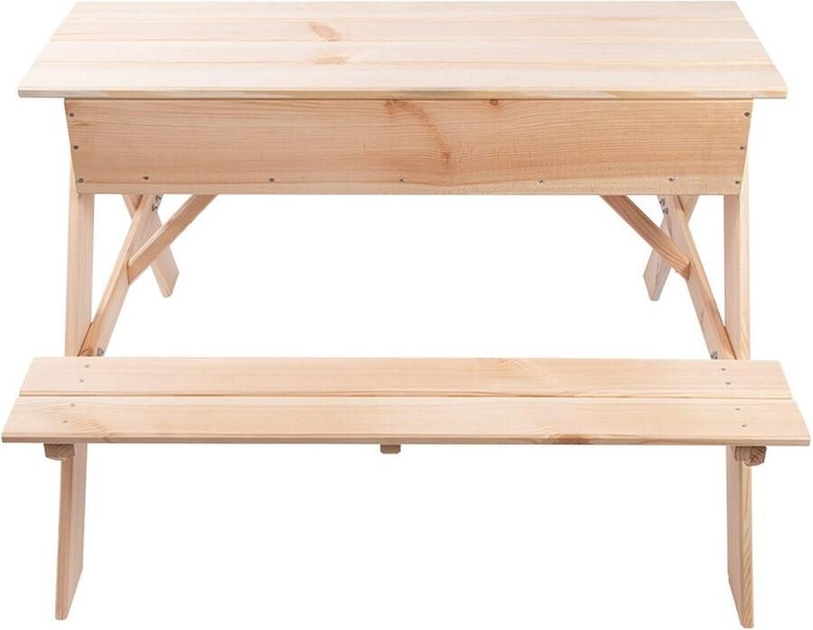 Esschert Design Picknicktafel en zandbak voor kinderen 2-in-1