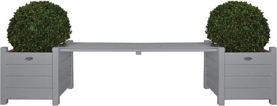 Esschert Design Bank met Plantenbak Grijs CF33G