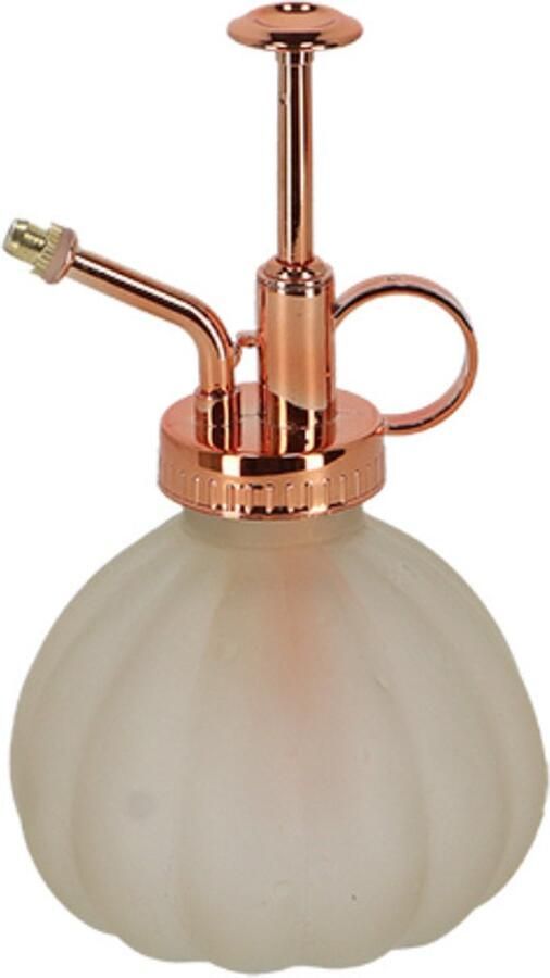 Esschert Design plantenspuit vernevelaar glas ivoor koper 15.5 cm