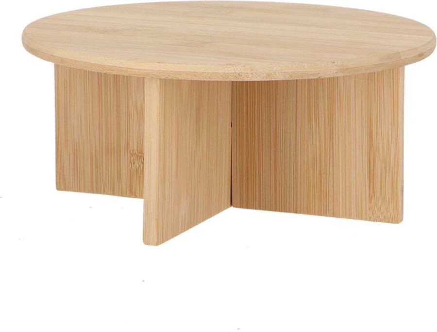 Esschert Design plantentafeltje van bamboe afmeting: D25 cm x H11 cm