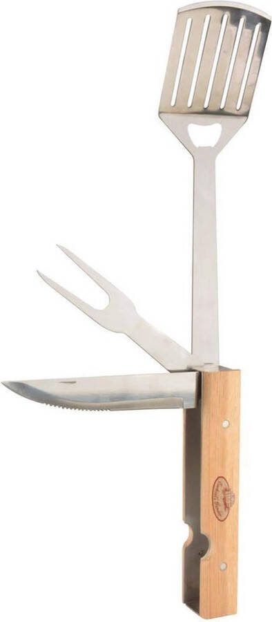 Esschert Design Inklapbaar BBQ gereedschap Tuinhaarden Staal Zwart