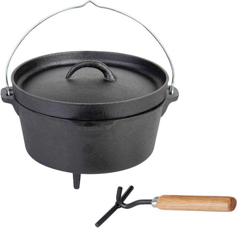 Esschert Design Dutch Oven (Gietijzeren Sudderpot) 3 7 L Zwart Ff117