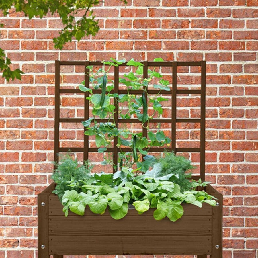 Esschert Design Latwerk voor plantenbak L bruin