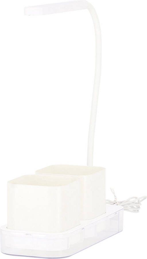 Esschert Design Planten groeilamp met 2 potten wit
