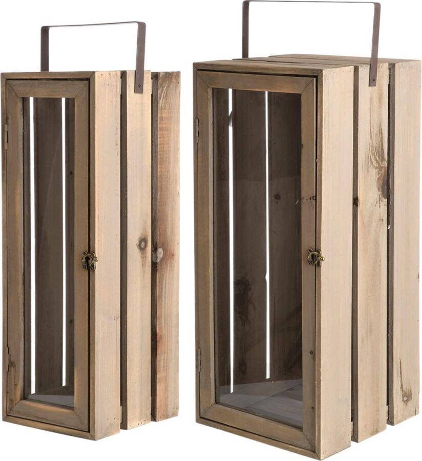 Esschert Design Plantenbak 27 5 X 60 Cm Hout Naturel 2-delig