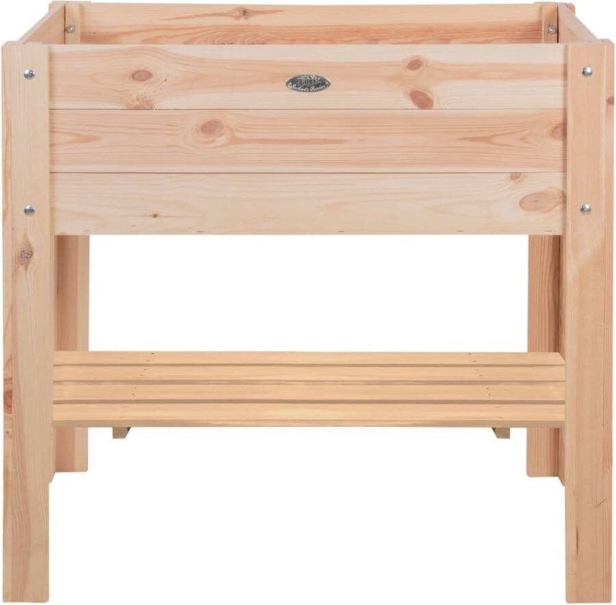 Esschert Design Plantenbak Kweektafel moestuintafel met schap en inclusief worteldoek B80xD36.7xH78 cm