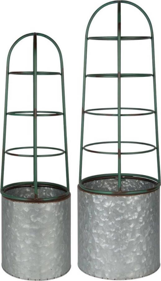 Esschert Design Plantenbakken Met Plantensteun 68 78 Cm 2 Stuks