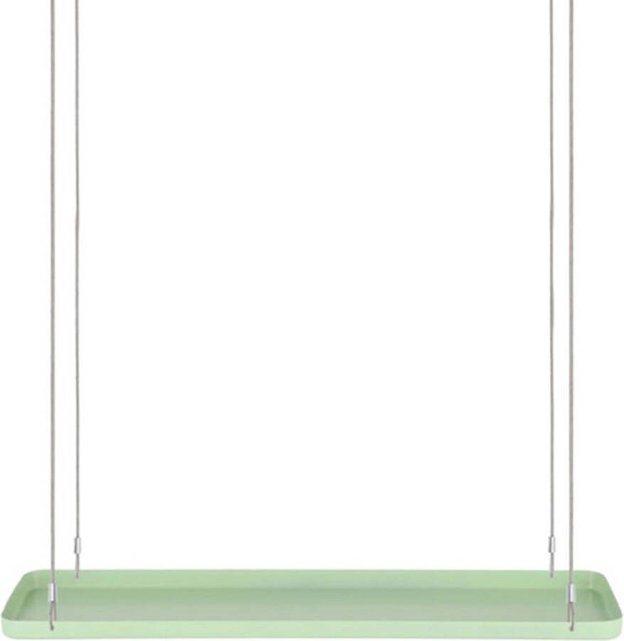 Esschert Design rechte groene plantenplateau hanger (Afmetingen: 2 1×15×58 cm)