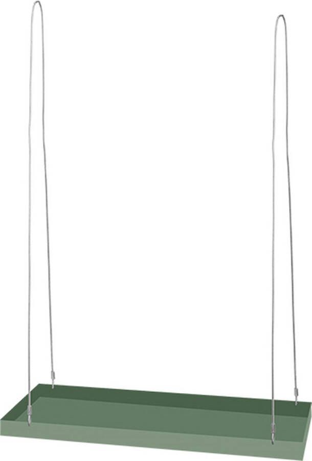 Esschert Design rechte groene plantenplateau hanger (Afmetingen: 2 1×15×38 cm)
