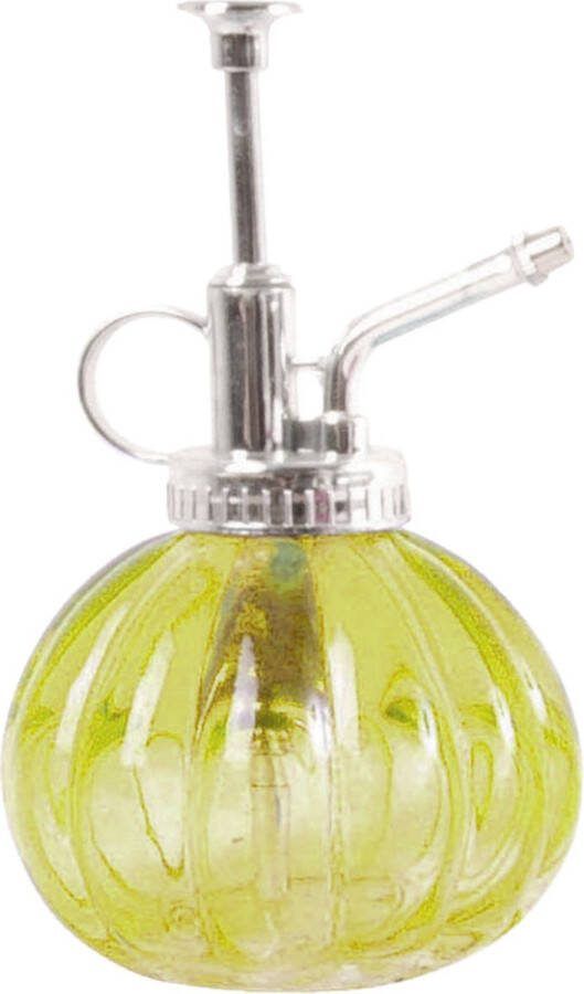 Esschert Design plantenspuit vernevelaar glas geel zilver 15.5 cm