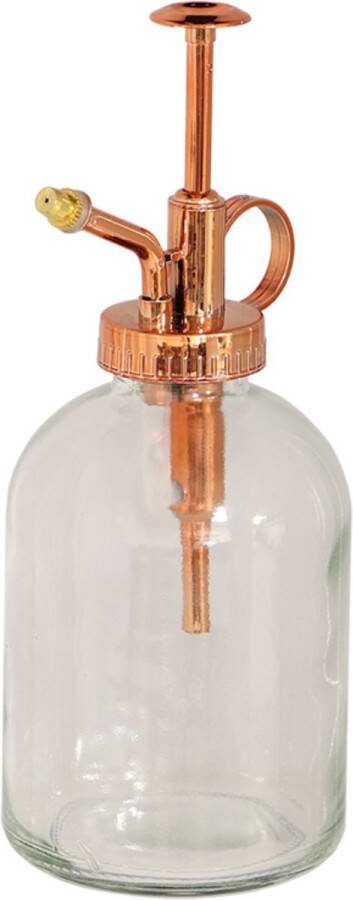 Esschert Design plantenspuit vernevelaar helder glas koper 19 cm