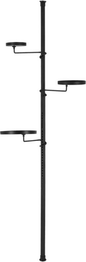 Esschert Design Telescopische etagere 80cm t m 160cm Verstelbaar 3 niveau's Zwart