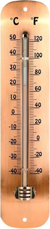 Esschert Design Thermometer koper 6 7 Cm X 30 Cm Staal Koper
