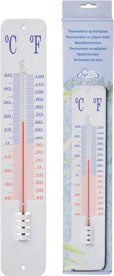 Esschert Design Thermometer op wandplaat klein