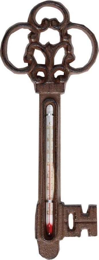 Esschert Design Buiten thermometer sleutel van gietijzer 22 cm Buitenthermometers
