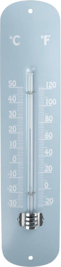 Esschert Design thermometer voor binnen en buiten ijsblauw 30 x 7 cm Celsius fahrenheit Buitenthermometers